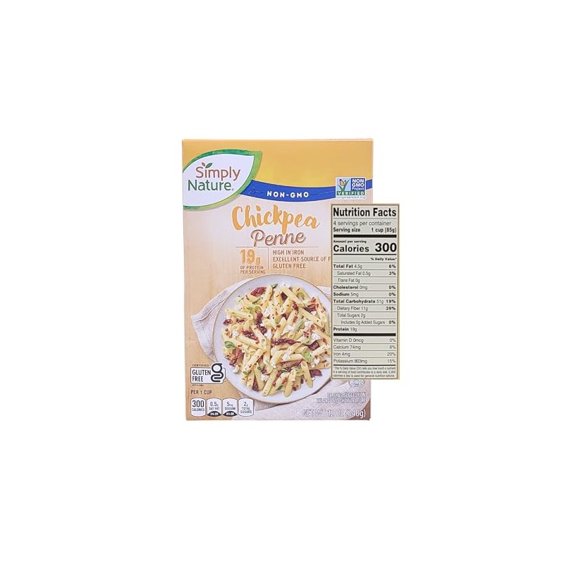 Simply Nature Chickpea Rotini & Chickpea Penne 2-Pack (12oz Each)