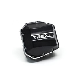 TREAL SCX10 Pro Aluminum 7075 Differential Cover Pumpkin Diff Cover Upgrades Compatible with 1/10 Axial SCX10 Pro SCX10 III Bronco Straight Axle (Black)