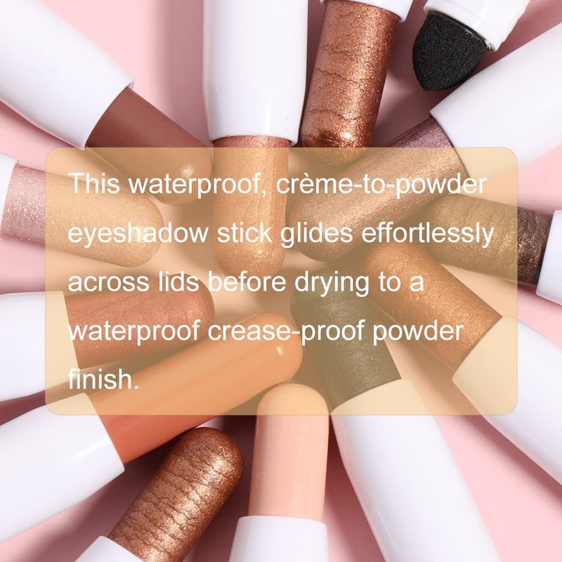 Mysense Creamy Eyeshadow Stick,Matte Eyeshadow Pencil Crayon,2 in 1 Eyeshadow