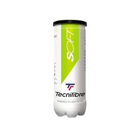 Tecnifibre Soft 3 Tennis Balls Plastic Tubes (Stage 1 - Green)