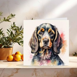 Watercolor Cocker Spaniel Greeting Card - Dog Card 145mm x 145mm