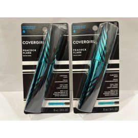 Covergirl Peacock Flare Mascara Waterproof 10ml /0.34oz New 2PK- 835 Black Brown