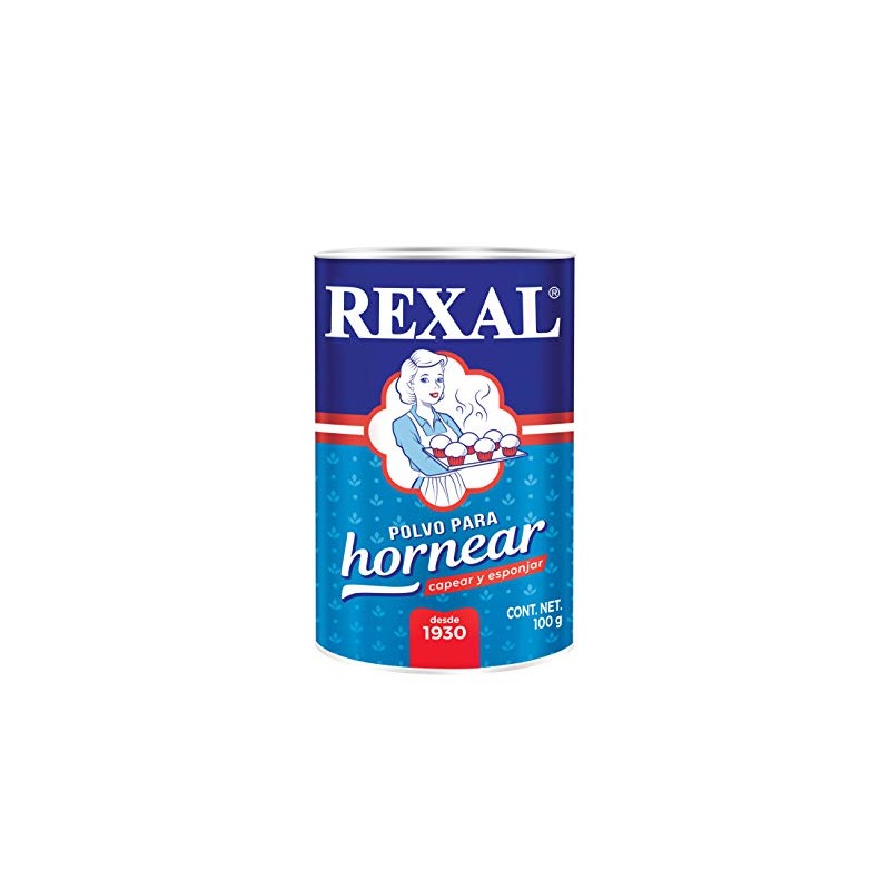 Rexal polvo para hornear, capear y esponjar 100 gramos