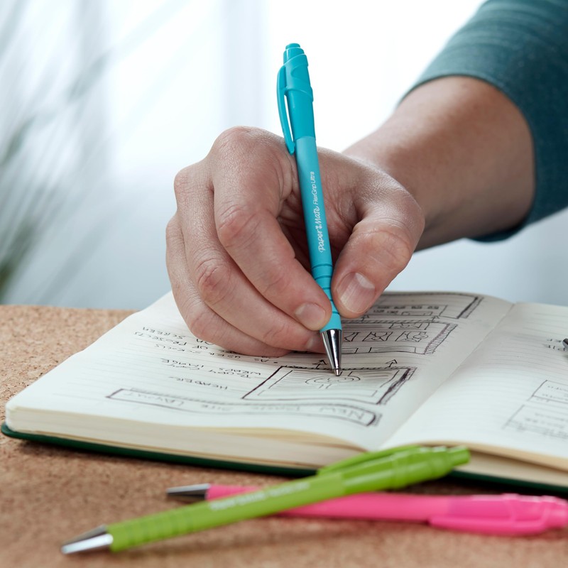 Paper Mate Flexgrip Ultra Retractable Ballpoint Pens | Medium Point