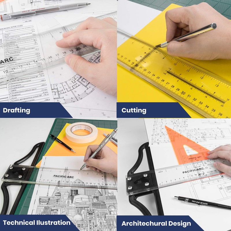 2 Pack - Pacific Arc 36 Inch T Square, Traditional