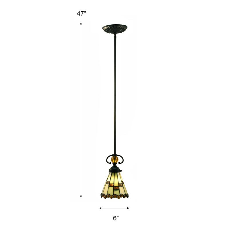Springdale STH15098LED Jerome LED Tiffany Mini Pendant, Tiffany Bronze