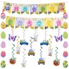 27 PCS Easter Decorations- Happy Easter Banner Egg Garland -