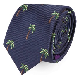 AUSCUFFLINKS Palm Tree Environmentalist Plant Lovers Ties for Him | Nature Forest Conservation Neckties for Men Groomsmen Wedding Ties (PALM TREE)