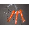 SUPER CATCH GLITTER ORANGE SQUID RIG LURE 3 x 6/0