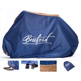Bossford Premium Quality Waterproof Designer Bicycle Cover Including Transport Bag All-Year Mobile Bicycle Garage Bicycle Tarpaulin with Optimal Weather Protection Also for E-Bikes