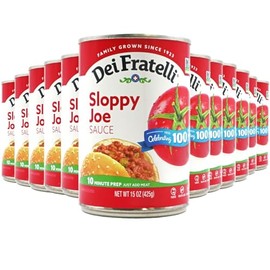 Dei Fratelli Sloppy Joe Sauce (15oz - 12 pack) - Vine-Ripened Tomatoes - No Water, No Corn Syrup, Non GMO, Gluten-Free