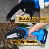 Cordless Electric Chain Saw, Mini Chainsaw with 2 Batteries &