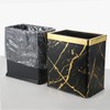 Huaqinglian Small Office Trash can Bedroom Wastebasket,Rectangle Slim Bathroom Kitchen