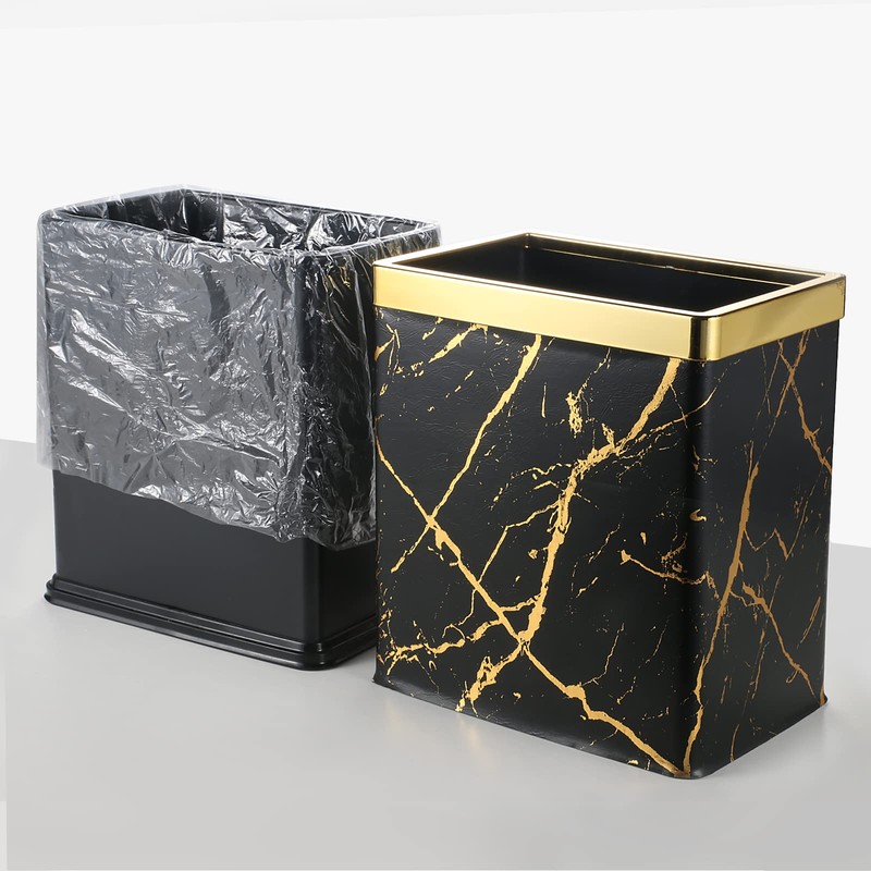 Huaqinglian Small Office Trash can Bedroom Wastebasket,Rectangle Slim Bathroom Kitchen