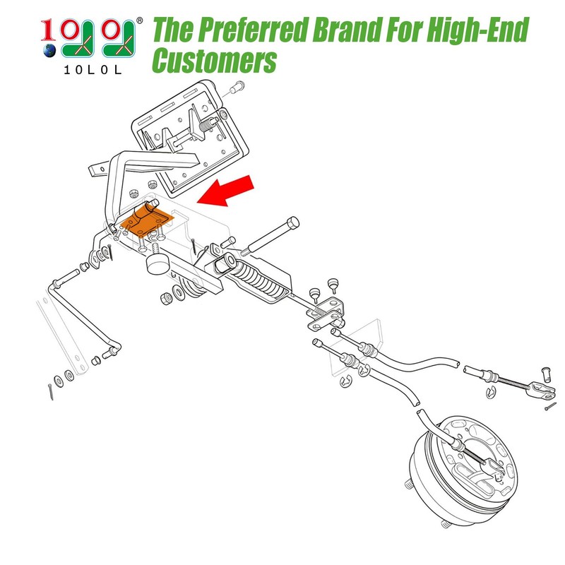 10L0L Hill Brake Catch Bracket Plate for EZGO TXT &
