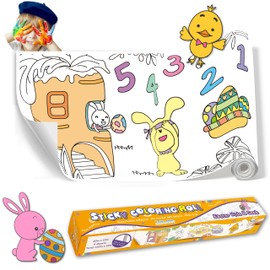 Todos Aman Restickable 305x30.5 cm No Mess Sticky DIY Coloring Drawing Paper Roll, Gift for Ages 3, 4, 5, 6, Fun Relaxing Therapeutic Activity for Toddlers, Kids, Adults (Easter Hide & Seek, 1-Pack)