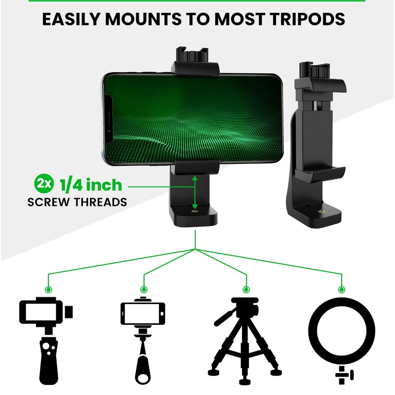 KobraTech - Soporte de trípode para teléfono Celular UniMount 360,