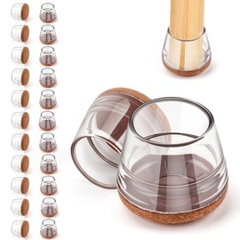 OIHCAZ Chair Leg Floor Protectors 24PCS, Furniture Pads Floor Protectors for Hardwood Floors Rubber/Felt Pads For Furniture Feet More Comprehensive Protection (Applicable 0.8in-1.2in)