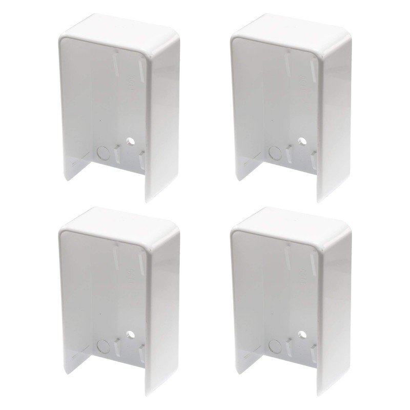 Rail Mount 2" x 3.5" White 4 Piece Kit