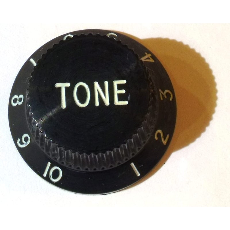 Black guitar control knobs 0-10 scale 2x tone + 1x
