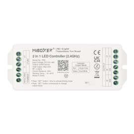 LIGHTEU®, Milight Miboxer 2.4GHz 2 in 1 LED Controller DC12V-48V High Power Max 20A PWM High/Low Frequency Support Push Dimming PR2