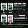 BRIGHT KNIGHT DECALS Bright Knight Reflective Flag Sticker, 3" x