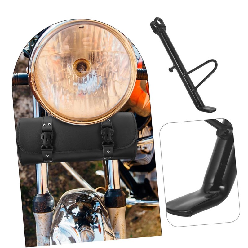 BUGUUYO Motorcycle Kickstand Pad Adjustable Foot Side Support Stand for