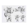 4 x ' Cat Wearing Overalls' Temporary Tattoos - Water