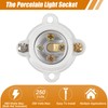 Saysurey 4 Pcs Porcelain Lamp Holder Socket E26/E27 Medium Keyless