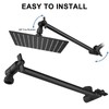 HarJue High Pressure Large Stainless Steel Square Rain ShowerHead With