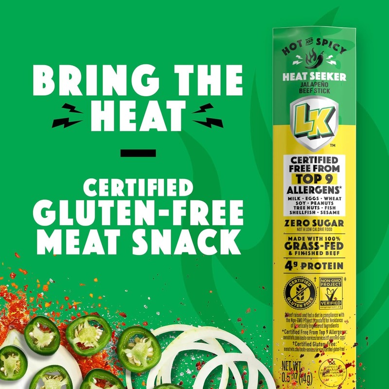 Lorissa's Kitchen Heat Seeker Jalapeno Mini Beef Sticks - (Pack