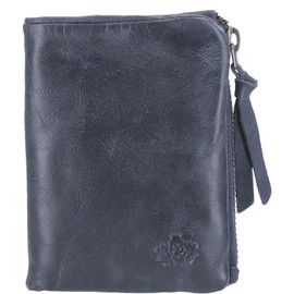 The Skandinavian Brand Women's Leather Purse with Zip Blue, blue, Unit size, coin purse