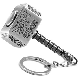 365Home Metal Hammer Keychain Hammer Key Ring, Cool Gifts for Men, Husband, Boyfriend (Silver)