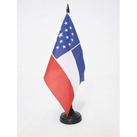 AZ FLAG - Mississippi alternative Table Flag 5'' x 8'' - 2010 proposed mississippi Office Flag 100% Polyester 21 x 14 cm - Mini Desk Flag with 10'' Pole and Black Plastic Base