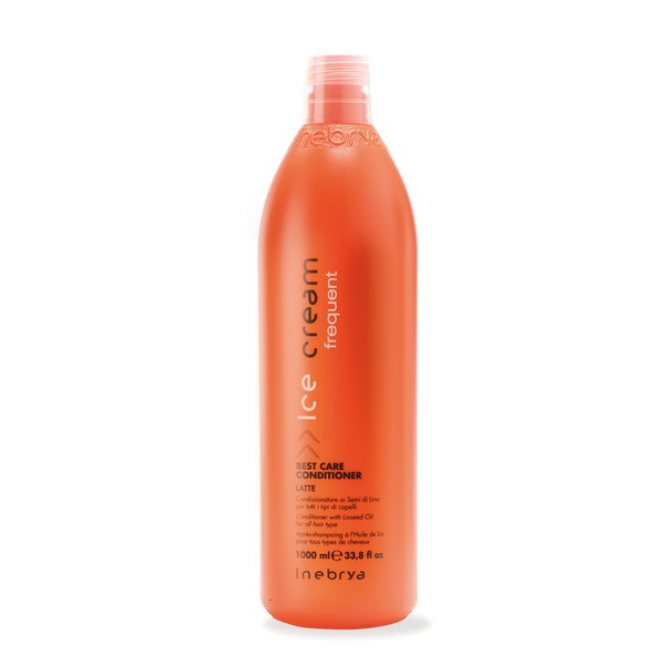 Inebrya Ice Cream Best Care Conditioner Latte with Linseed Oil for All Hair Type 33.8 Oz
