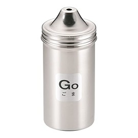 Endo Shoji TKG Seasoning Container, Long, Commercial Use, Acrylic Lid Included, 18-8 Stainless Steel