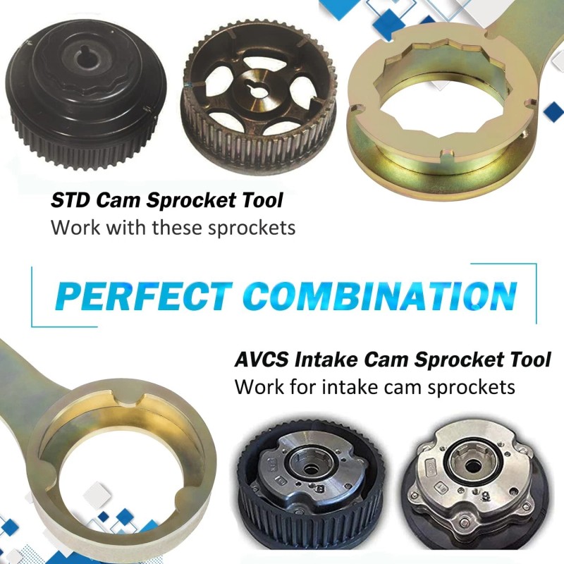 Sunluway Intake/Exhaust Cam Sprocket Tool Wrench Holder Tool Kit for