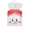 Pzuqiu Christmas Cute Snowman Tissue Box Cover,Square Facial Tissue Holder