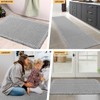 IM HOME Waffle Bath Mat Set 3 Piece Light Grey,Woven
