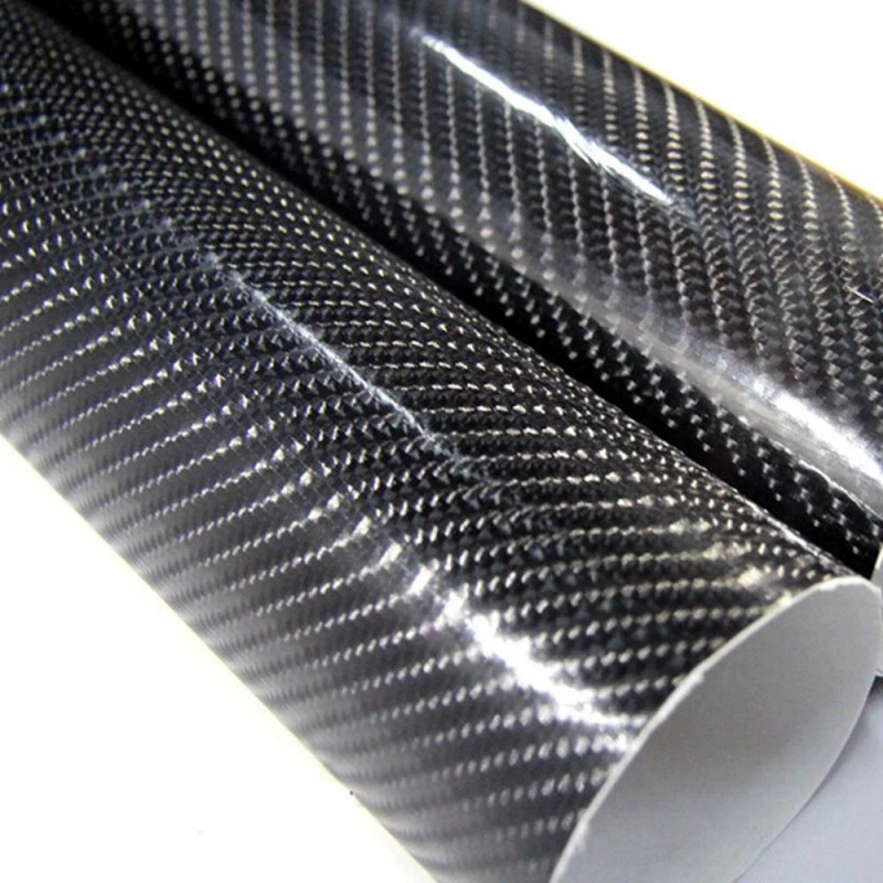AUTOGOODY 96" x 60" Premium 4D Gloss Black Carbon Fiber