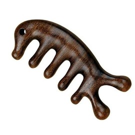 Gua Sha Comb Massage Acupressure Stick LMCF Solid Wood Scalp Gua Sha 0036-WFH3Z1P / 괄사빗 마사지 지압봉 LMCF 원목 두피괄사 0036-WFH3Z1P
