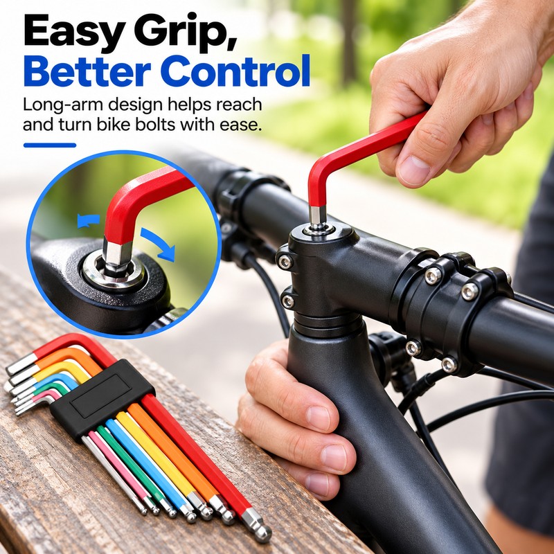 Bike Hex Key Set for Bicycle Repair – 7-Piece Color-Coded