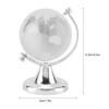 Glass Ball Globe Crystal Ball with Metal Stand, 2.6 x