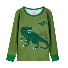 Kids Thermal Underwear Set Unisex Base Layer Ski Toddler Thermals Long Johns Underwear for Boys Girls Dinosaur Elements X-Large (110) /4T-5T