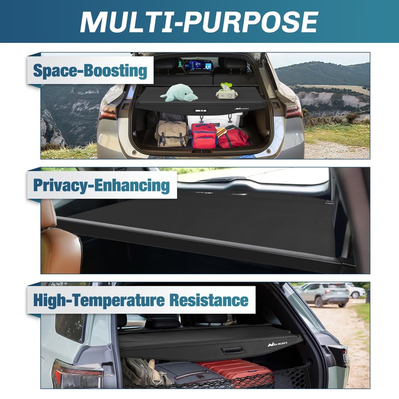 Nilight Trunk Cargo Cover for Chevy Equinox GMC Terrain 2018