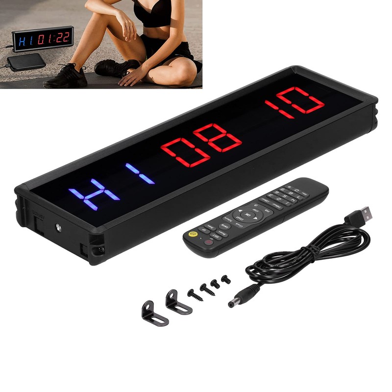 Gym Timer Ultra Clear LED Interval Timer, Multi Scenes Count
