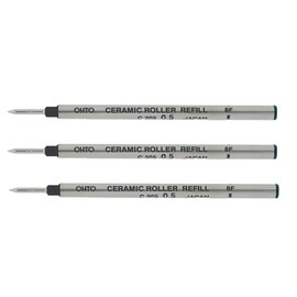 Auto Rollerball Pen Refill, 0.5, Black, C-305, Black, Set of 3