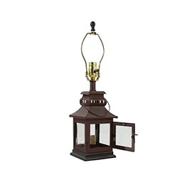 Park Designs Iron Lantern Lamp 20" Red