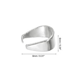 uxcell 400Pcs Pinch Clip Clasp, 6 x 8mm Pinch Clip Pendant Bail Connector Metal Pinch Bail for Pendants Jewelry Making DIY Craft, Silver