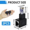 Pack of 2 90 Degree Ethernet Adapter, RJ45 Male to